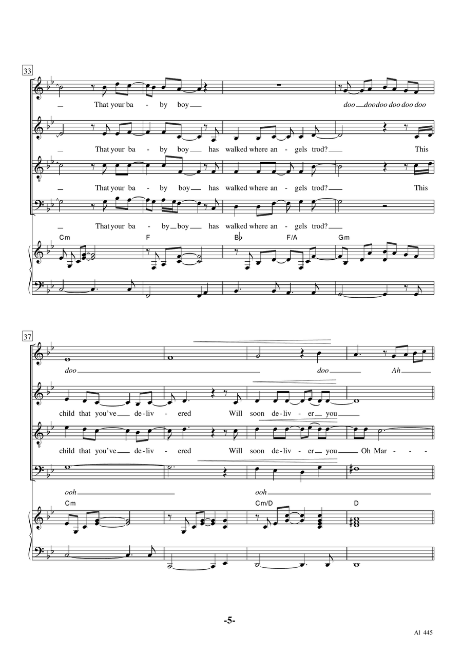 Mary, Did You Know? 4-Part scores gallery preview page 5