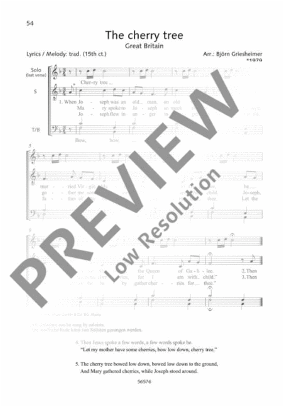 The cherry tree Mixed Choir scores gallery preview page 2