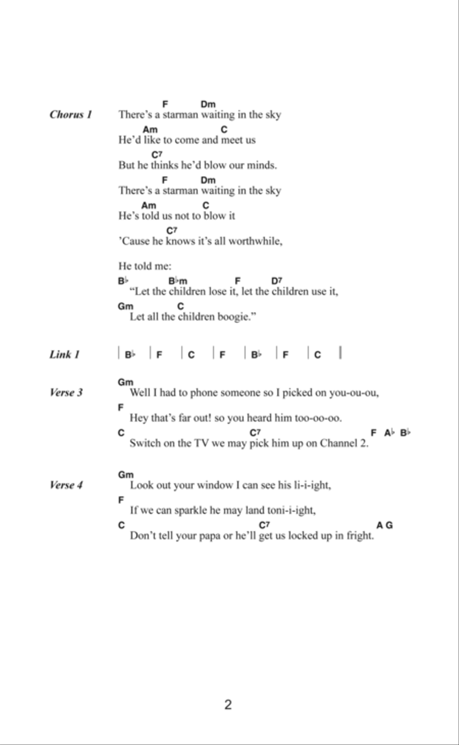 Starman Ukulele scores gallery preview page 2