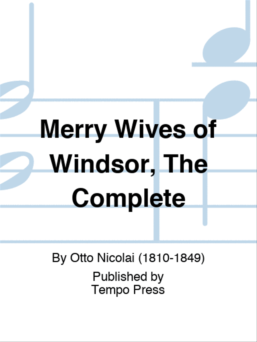 Merry Wives of Windsor, The Complete Choir scores gallery preview page 1