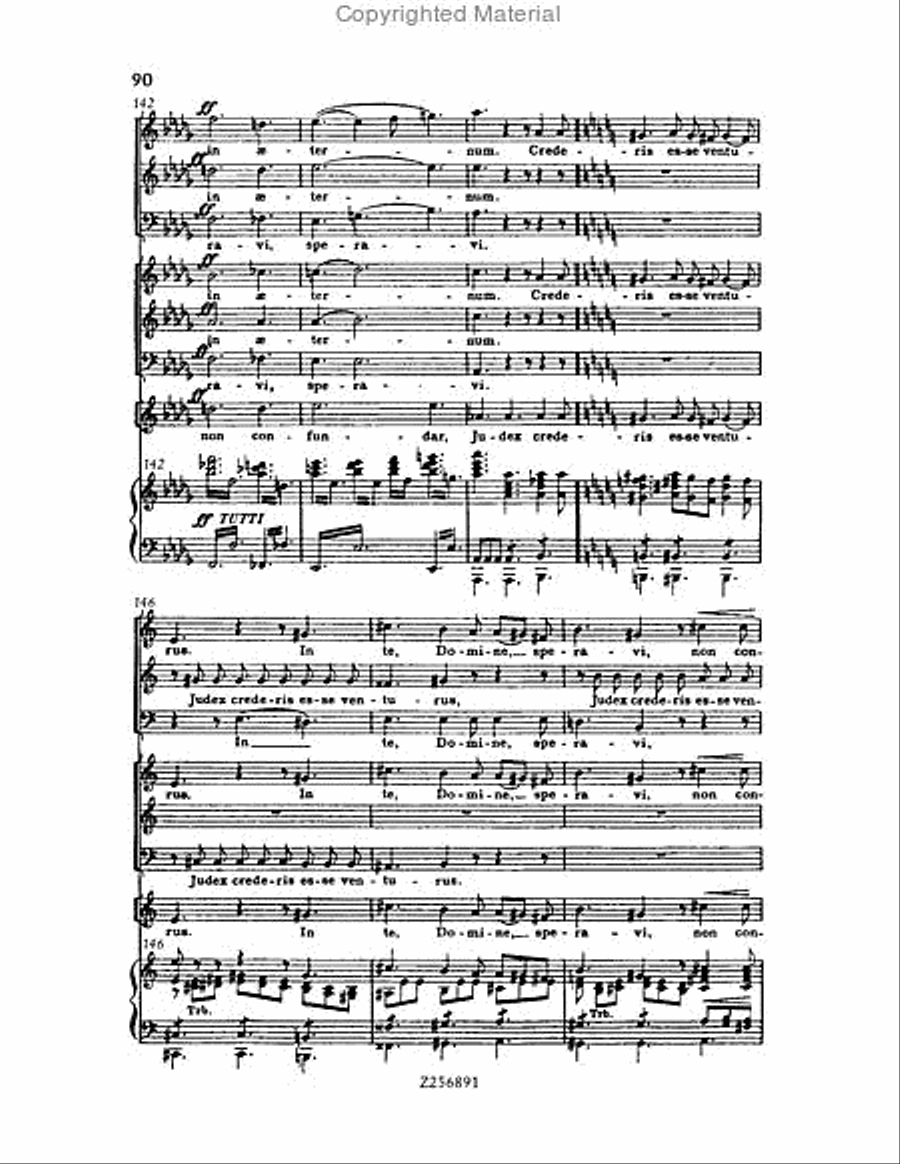 Te Deum, H 118 Choir scores gallery preview page 90
