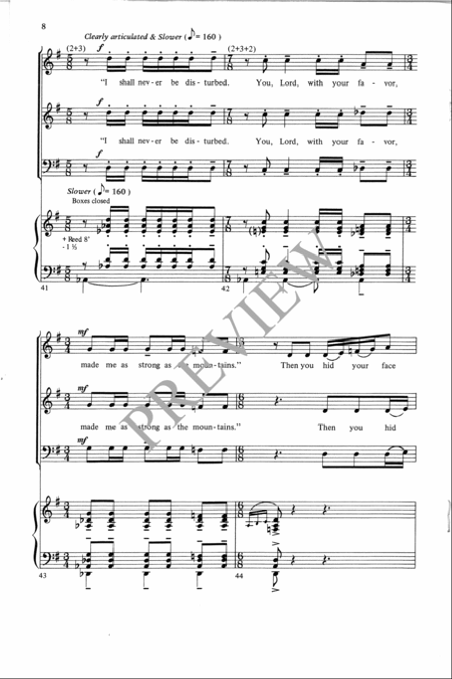 I Will Exalt You, O Lord I Will Exalt You, O Lord 4-Part scores gallery preview page 9