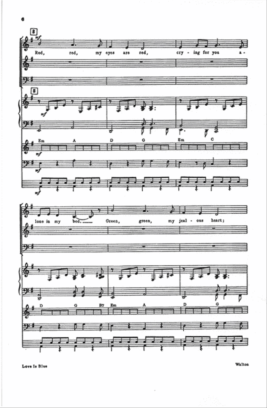 Love Is Blue (Vocal Score) Divisi scores gallery preview page 5