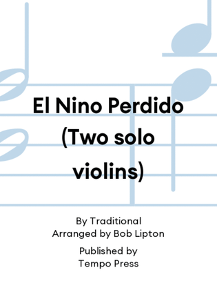 Book cover for El Nino Perdido (Two solo violins)