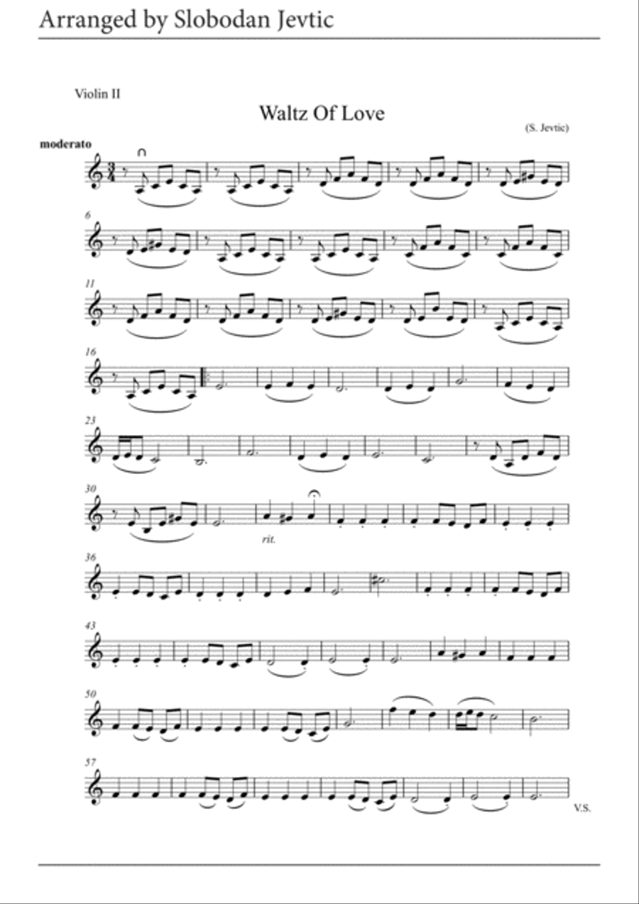 Waltz Of Love Waltz Of Love String Quartet scores gallery preview page 3