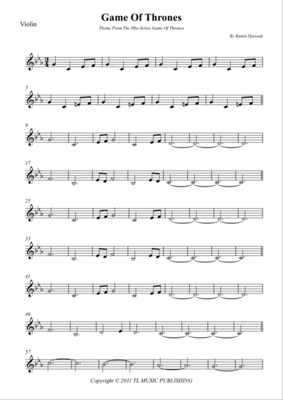 Game Of Thrones String Duet scores gallery preview page 4