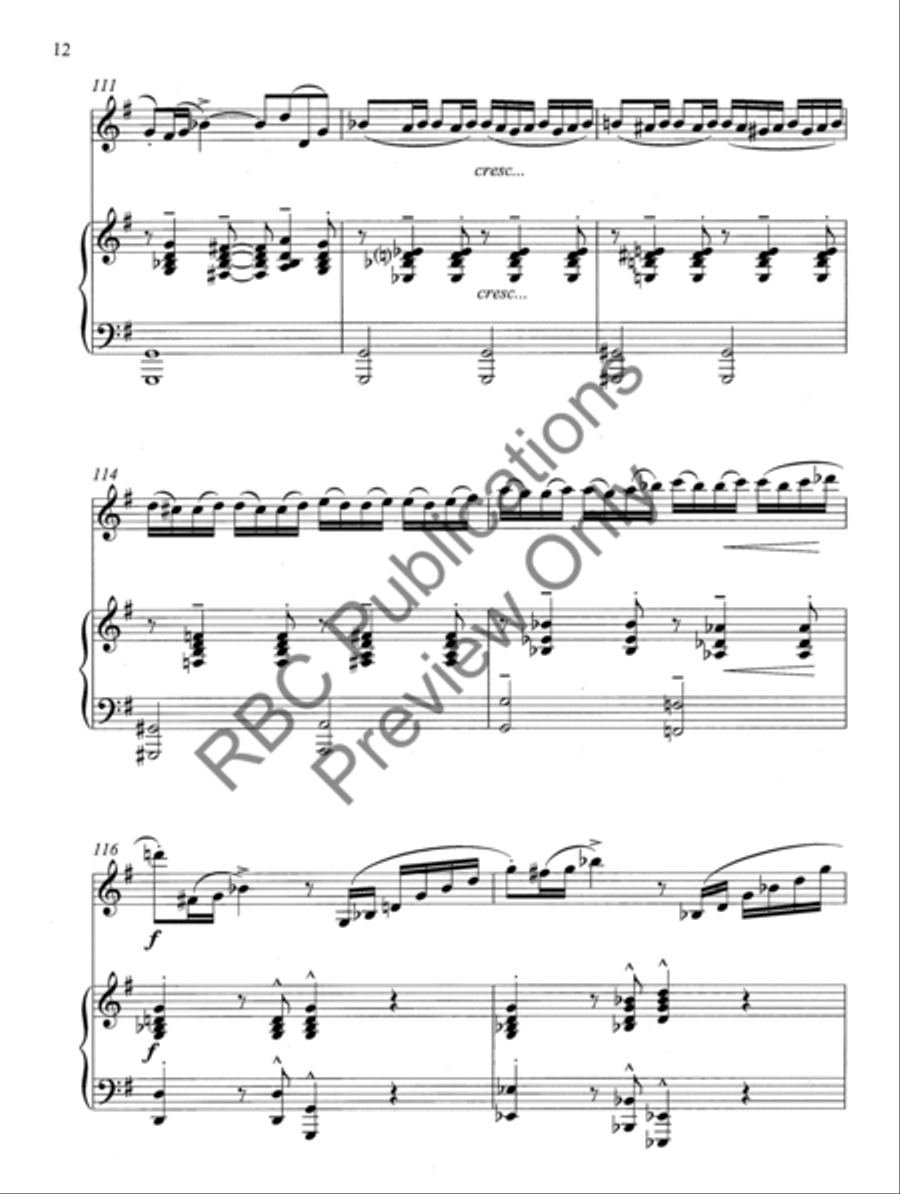 Clarinet Concerto Choir scores gallery preview page 15