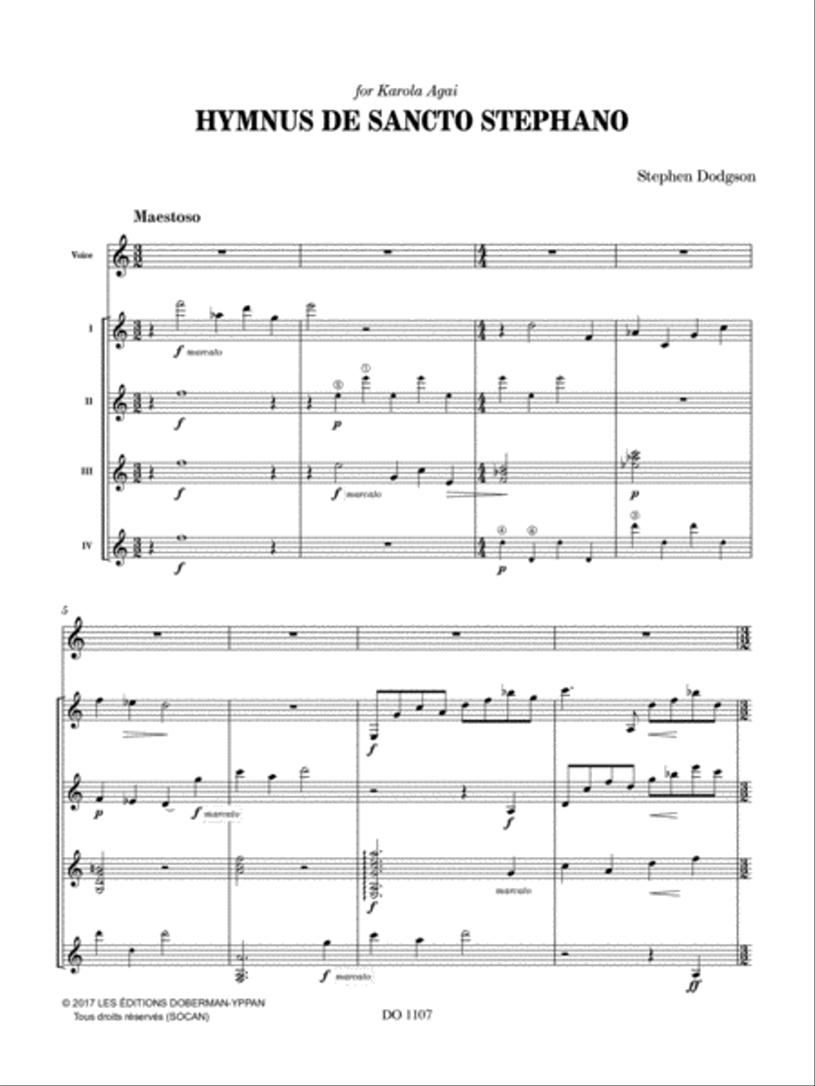 Hymnus de Sancto Stephano Guitar Ensemble scores gallery preview page 3