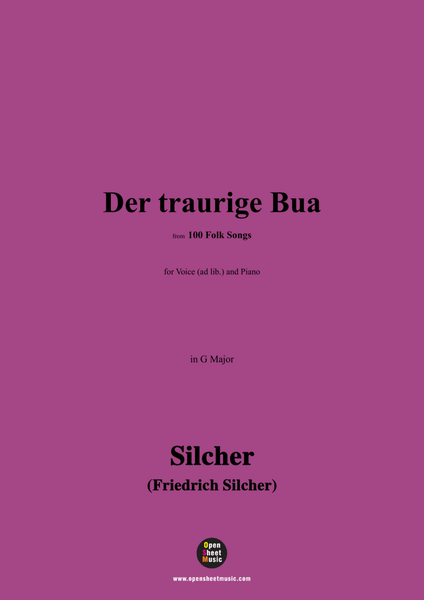 Silcher-Der traurige Bua,for Voice(ad lib.) and Piano image number null