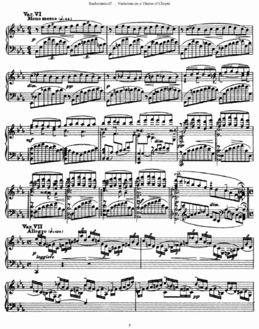 Sergei Rachmaninoff - Variations on a Theme of Chopin Op. 28, No. 20