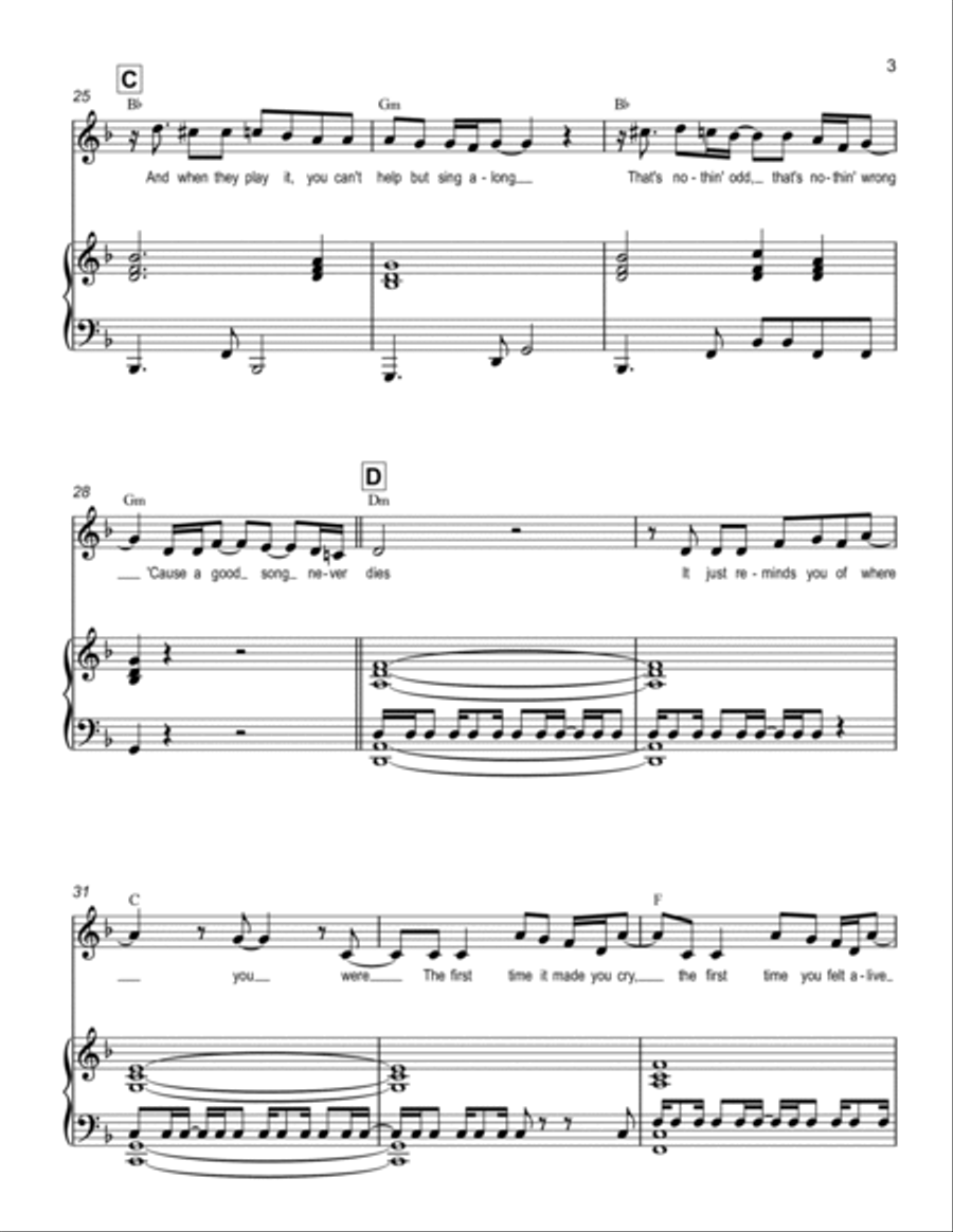 A Good Song Never Dies Voice scores gallery preview page 3