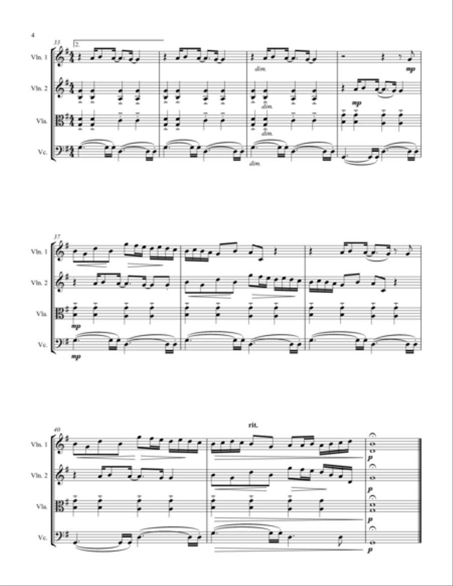 All You Need Is Love String Quartet scores gallery preview page 4