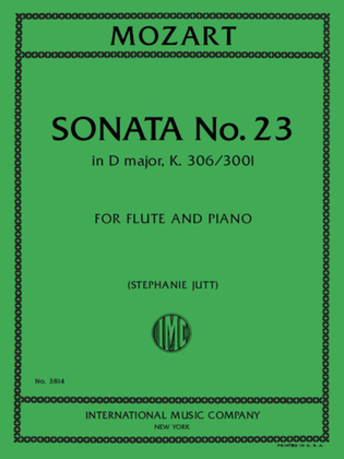 Book cover for Sonata No. 23 In D Major, K. 306/300L