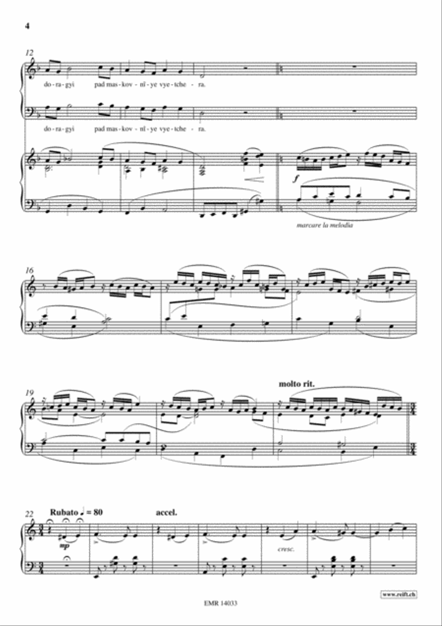 Moscow Nights 4-Part scores gallery preview page 4