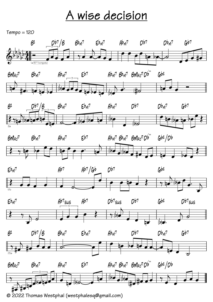 A wise decision A wise decision Piano scores gallery preview page 1