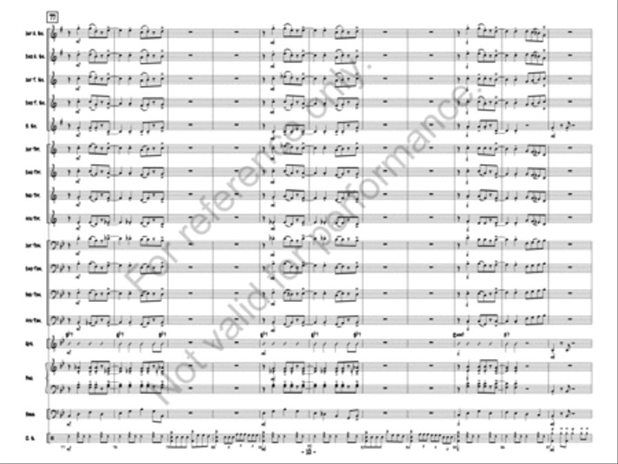 The Answer Is In The Blues! Jazz Ensemble scores gallery preview page 9