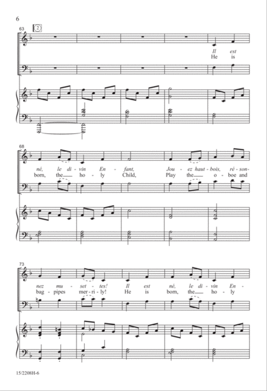 Il Est Né (He Is Born) 4-Part scores gallery preview page 6
