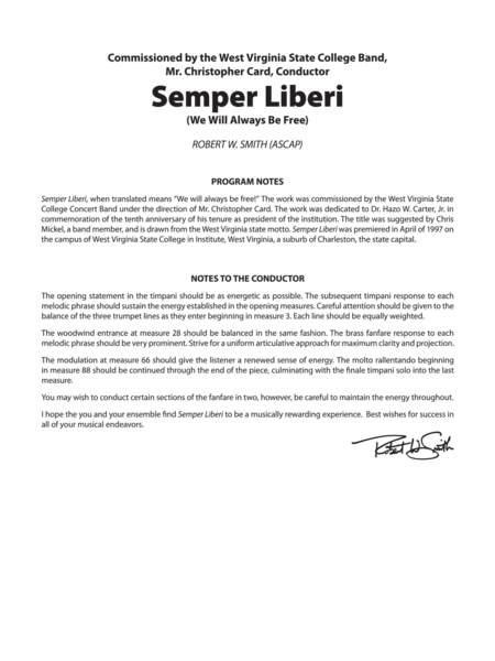Semper Liberi (We Will Always Be Free) image number null