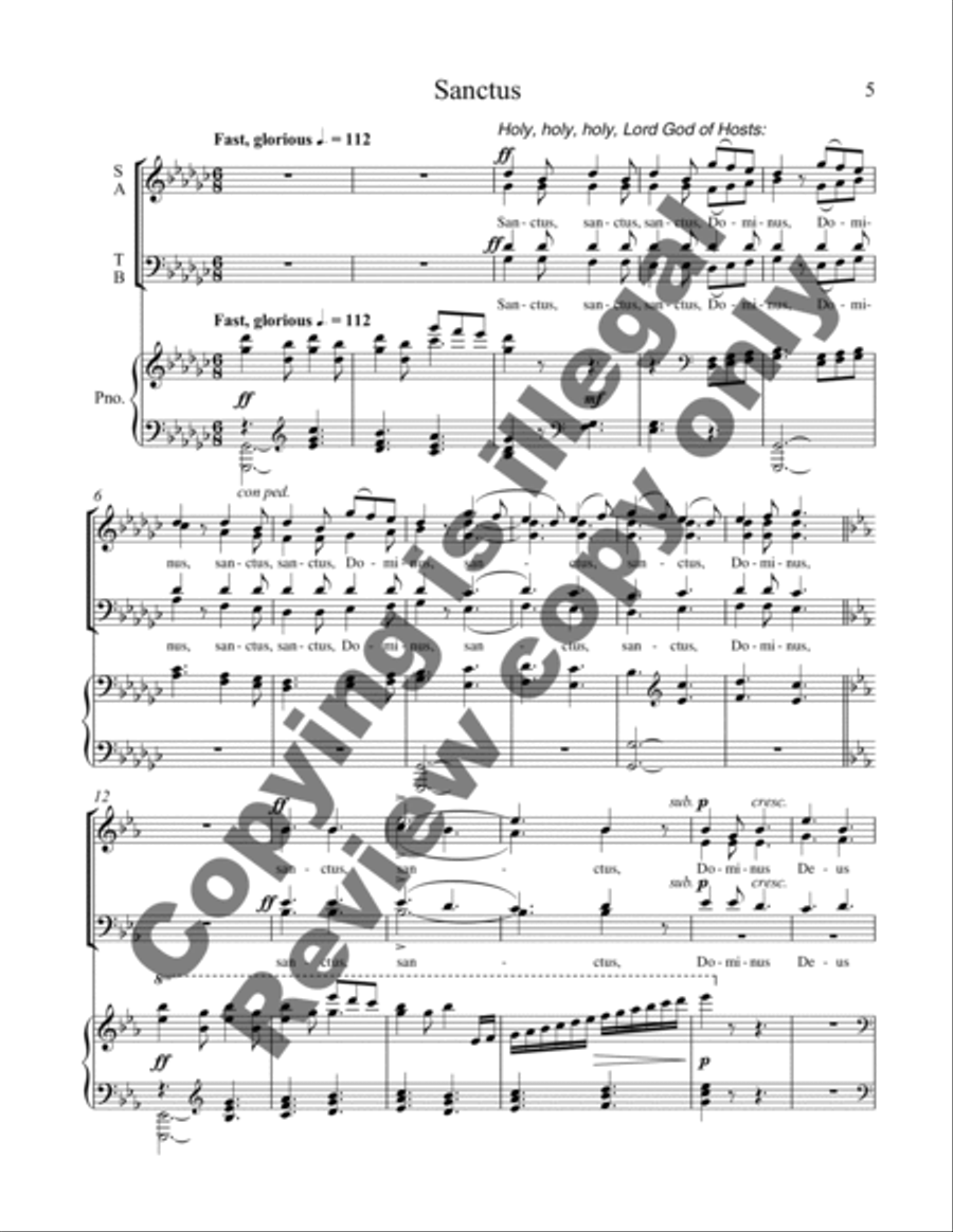 Missa Brevis SSATB scores gallery preview page 12