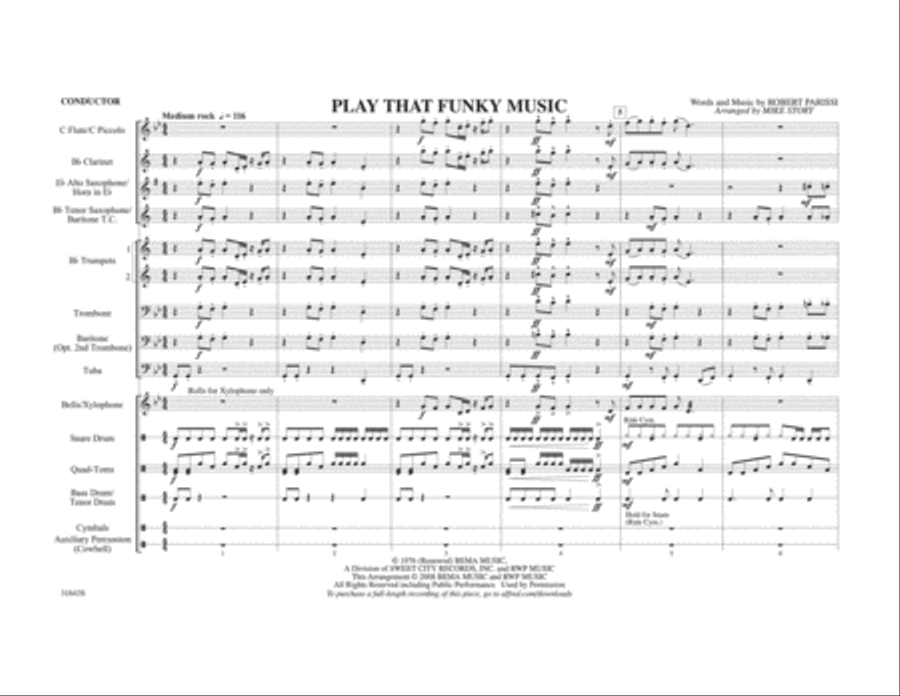 Play That Funky Music Marching Band scores gallery preview page 9