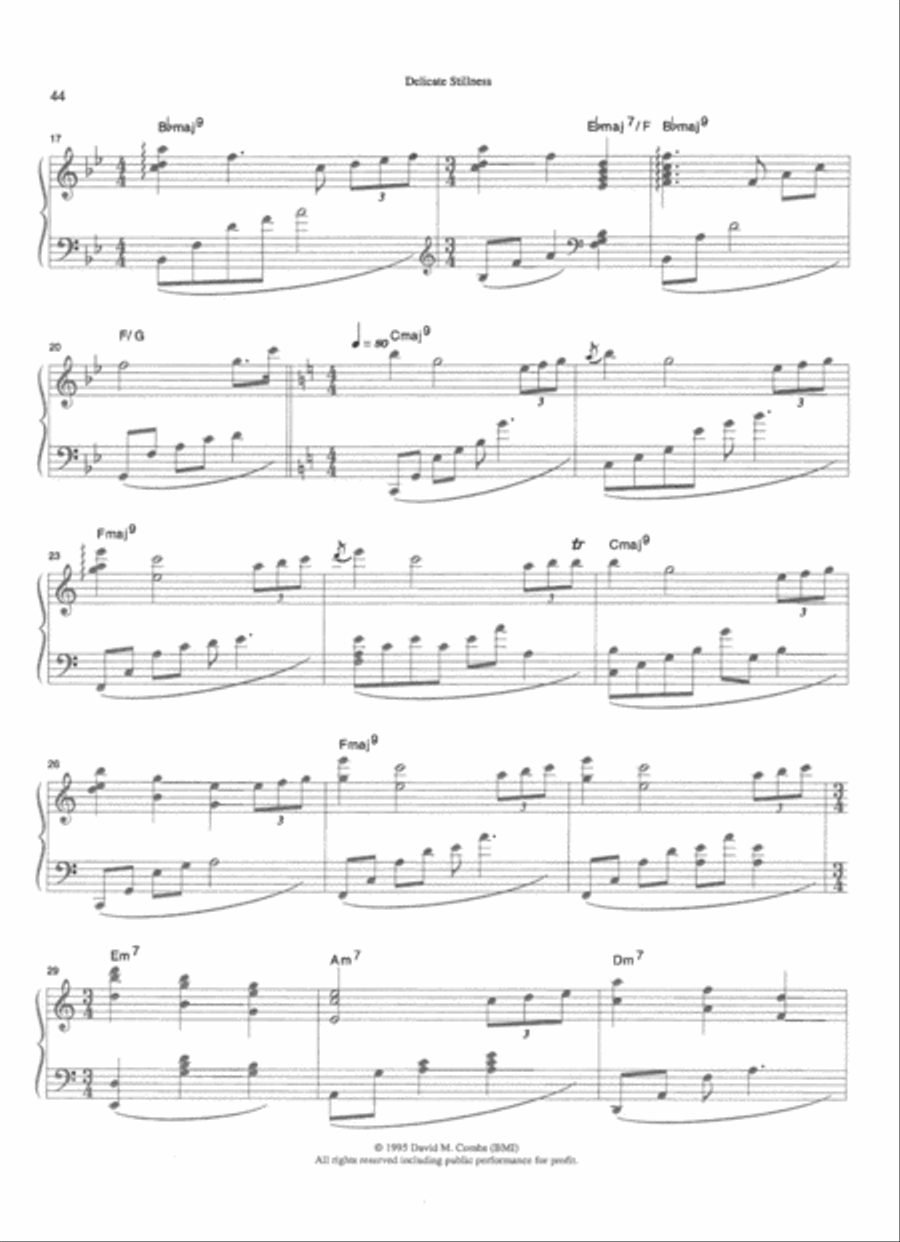 Delicate Stillness Piano Solo scores gallery preview page 2