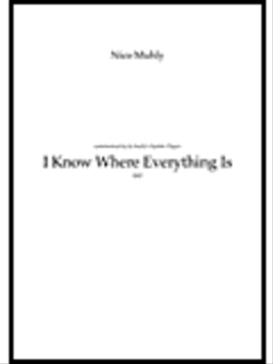 I Know Where Everything Is Clarinet scores gallery preview page 1