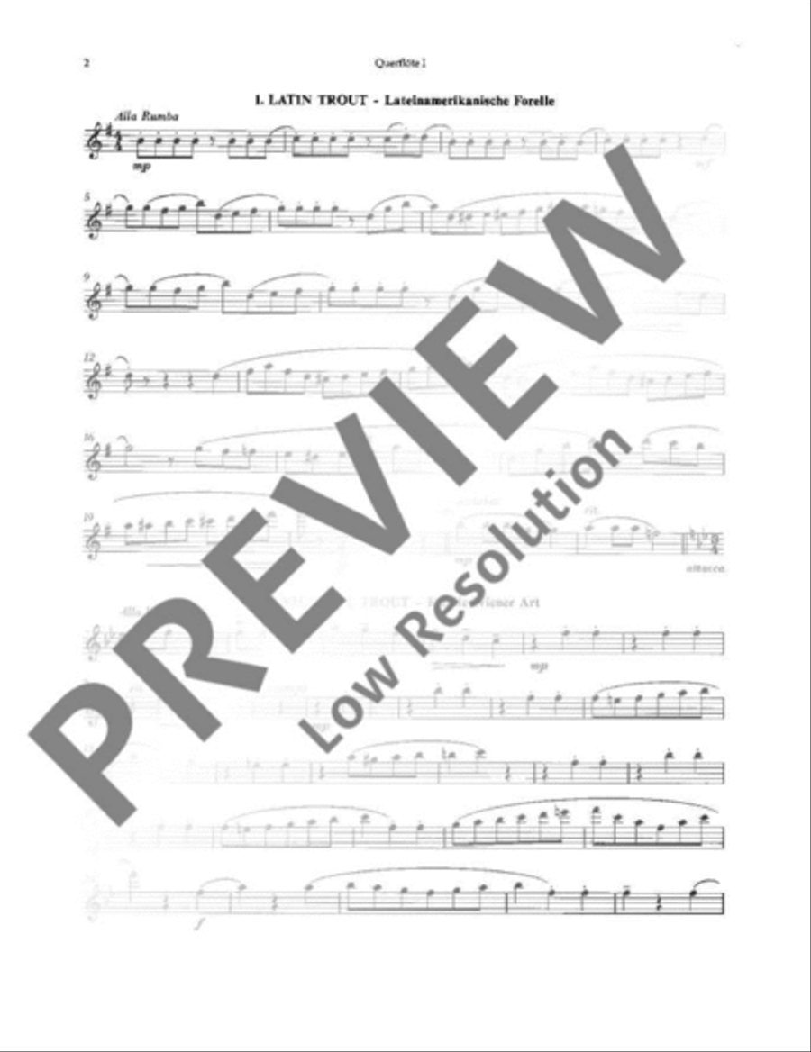 Various Trouts Flute scores gallery preview page 13