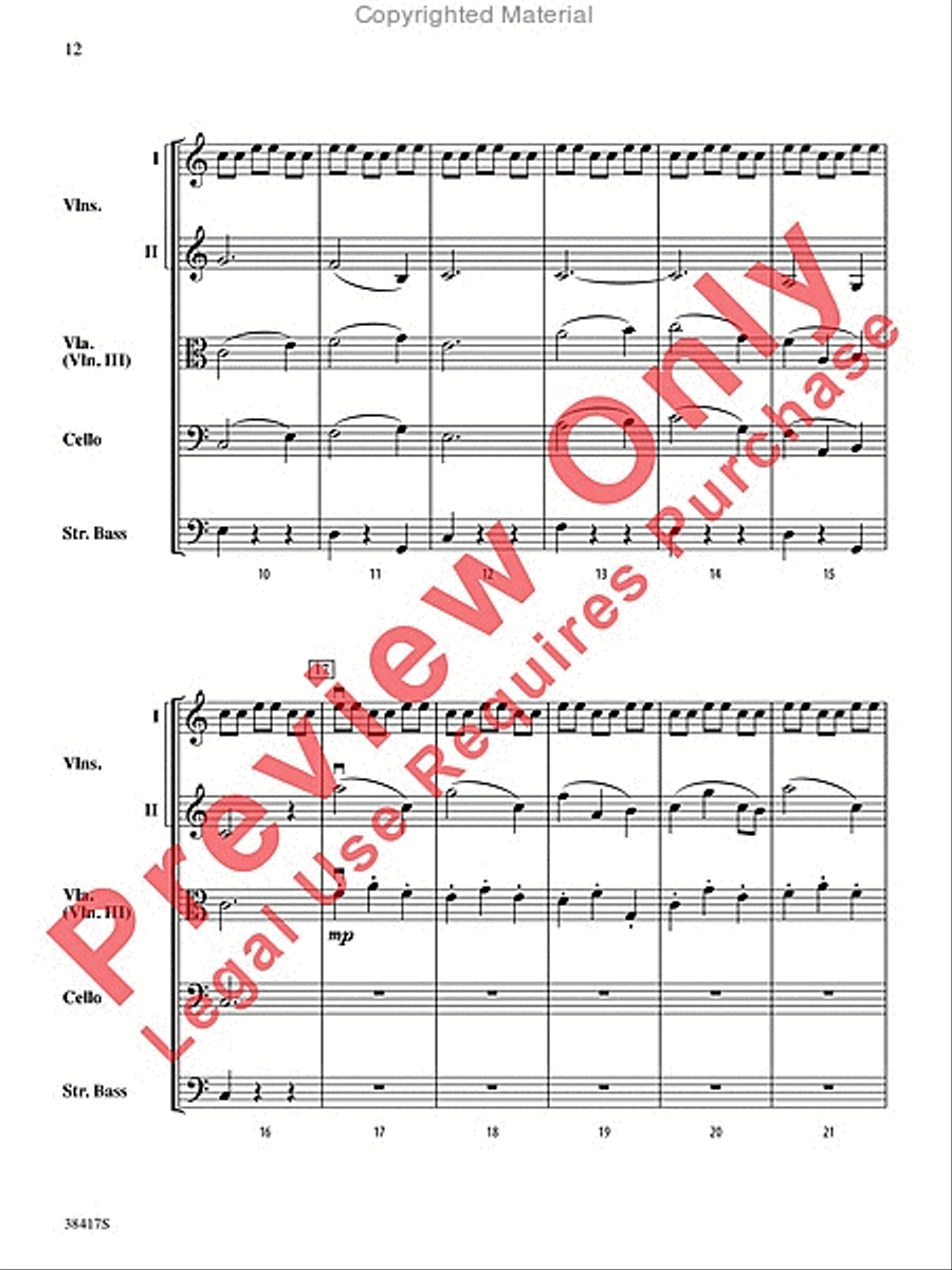 Themes from St. Paul's Suite String Orchestra scores gallery preview page 13