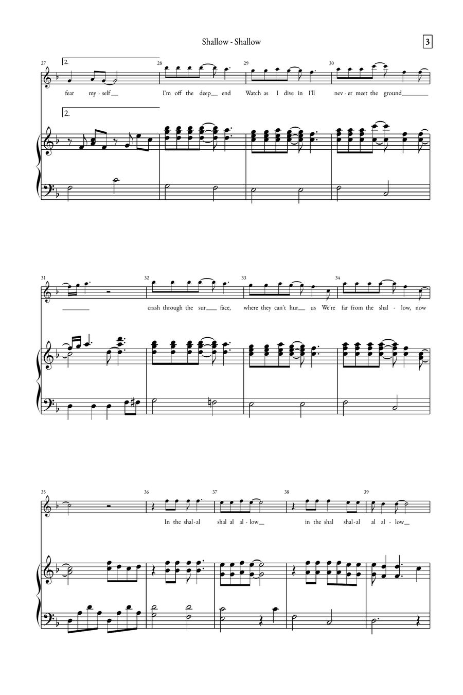 Shallow A Cappella scores gallery preview page 3