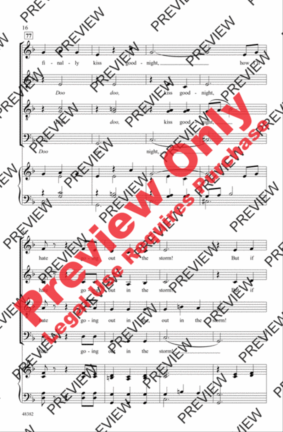 Let It Snow! Let It Snow! Let It Snow! 4-Part scores gallery preview page 16