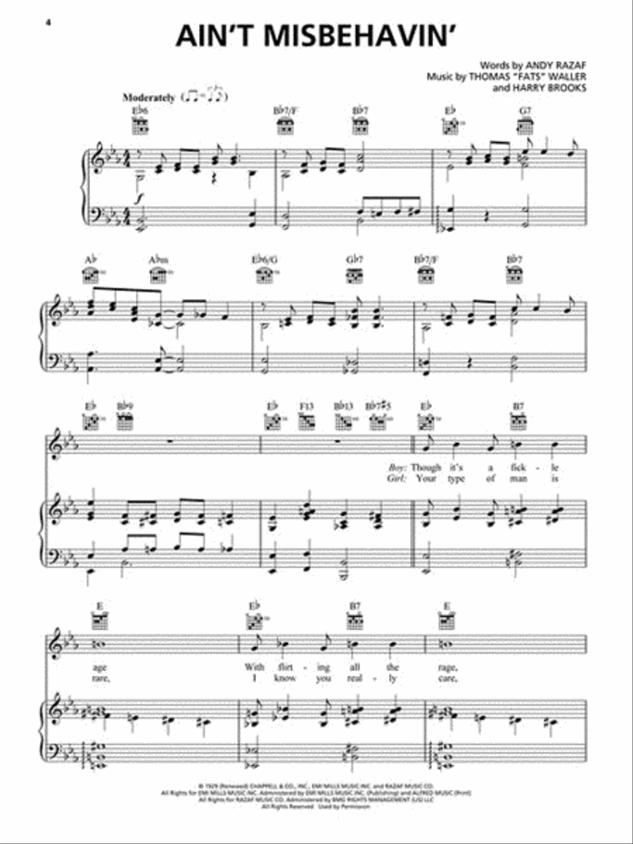 Songs of the 1920s Piano, Vocal, Guitar scores gallery preview page 3