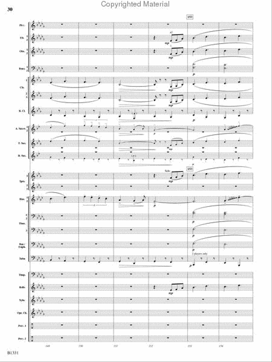 March Jubiloso Concert Band scores gallery preview page 28