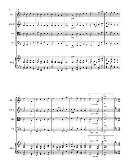 40 Beloved Christian Hymns Volume II (for String Quartet and optional Organ) image number null