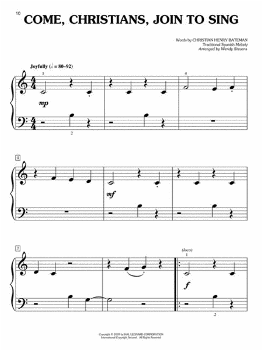 Easy Hymn Solos – Level 1 Easy Piano scores gallery preview page 3