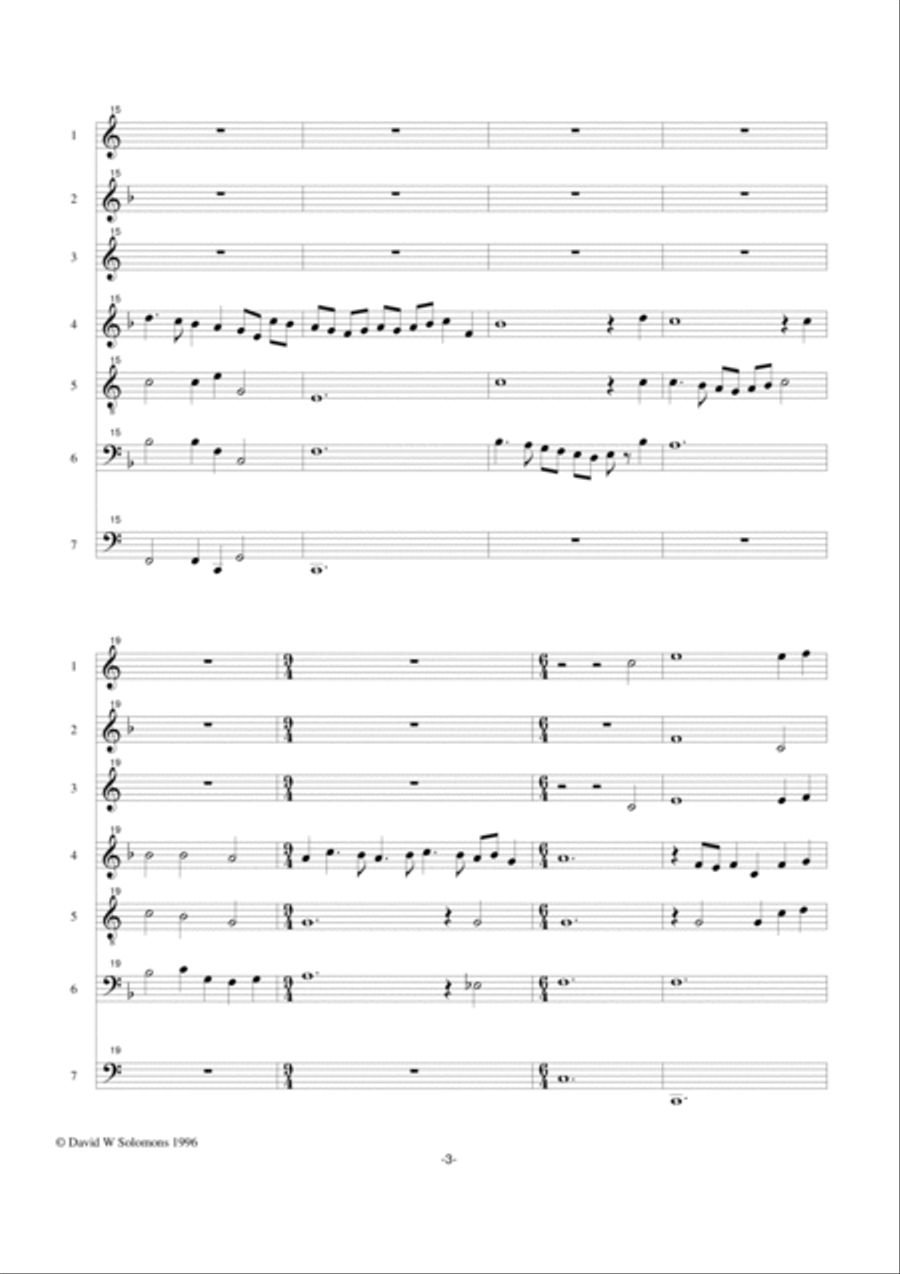 Serenata nella residenza estiva (Serenade in the summer residence) for ocarina septet ocarina scores gallery preview page 3