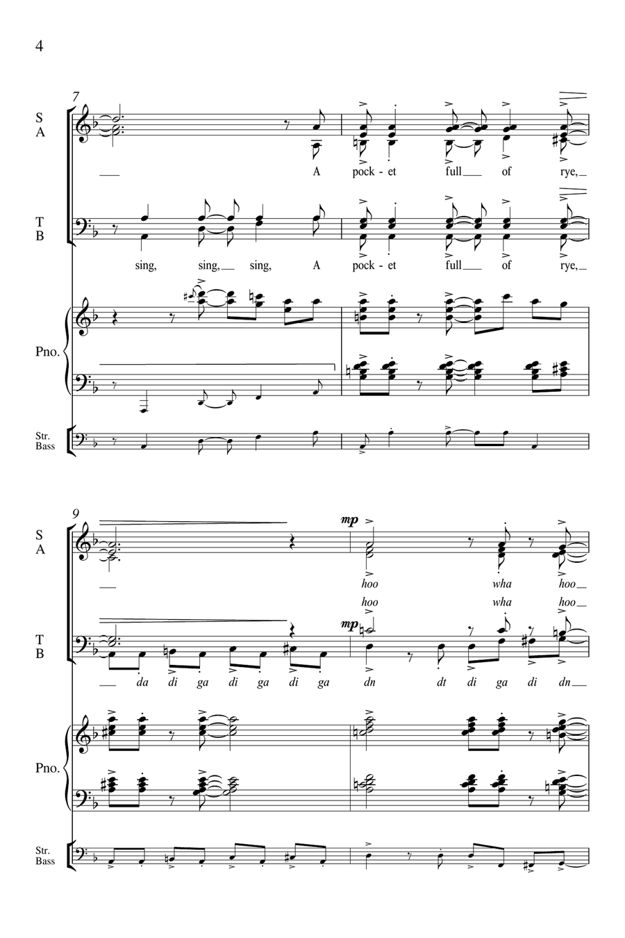 Sing a Song of Sixpence Divisi scores gallery preview page 3