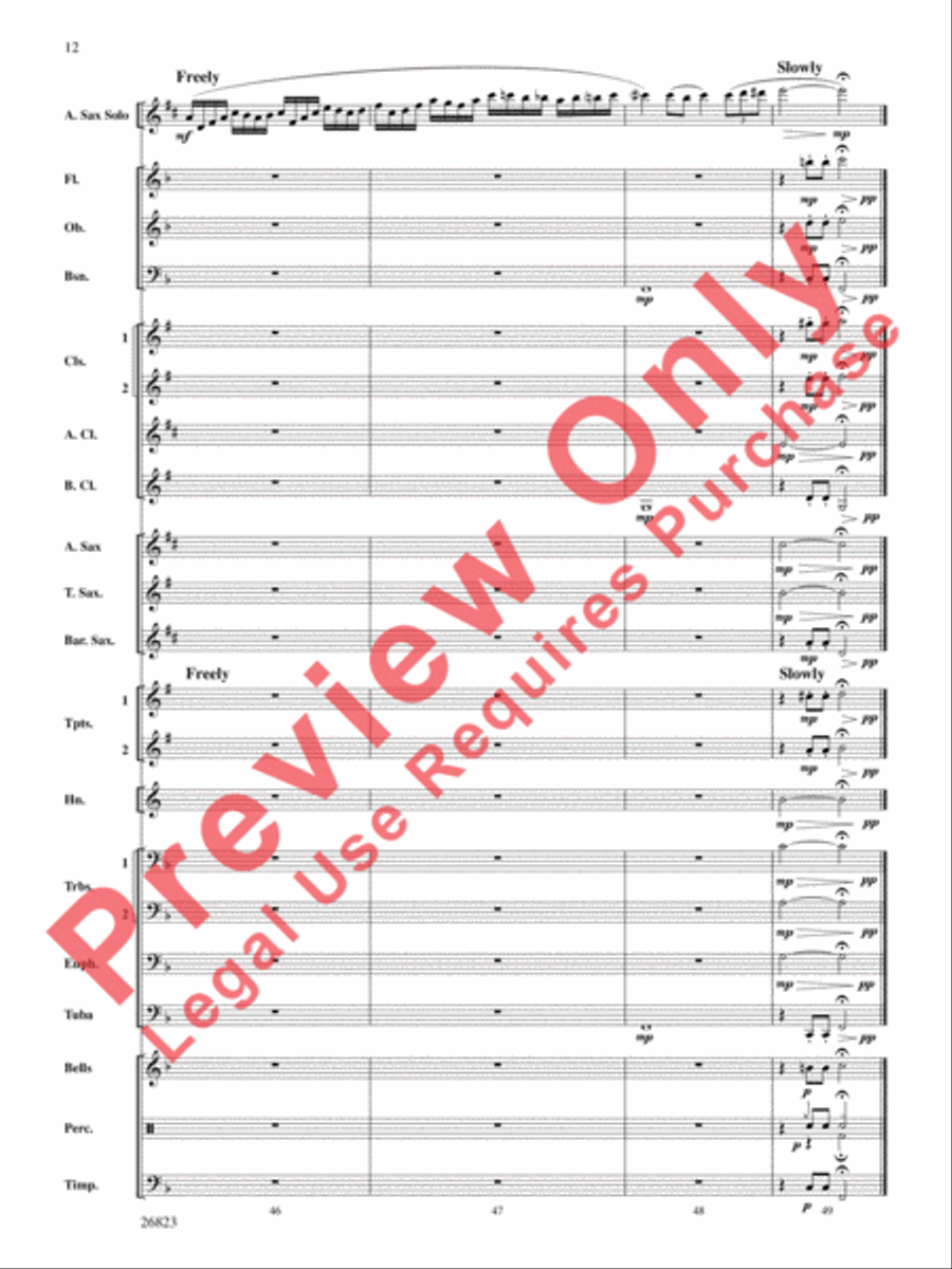 Bella Beach Concert Band scores gallery preview page 13