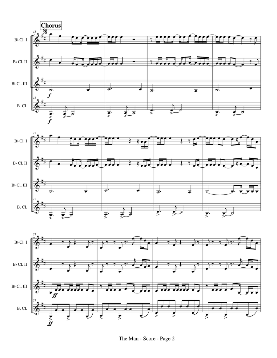 The Man Clarinet Quartet scores gallery preview page 4