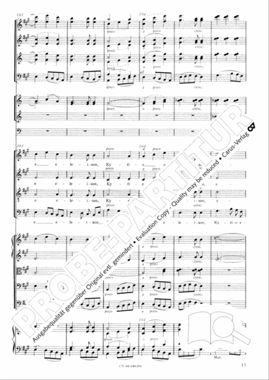 Mass in A Major (2 versions) STB scores gallery preview page 26