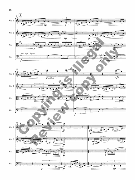 Four Pieces for String Quartet (String Quartet No. 1)