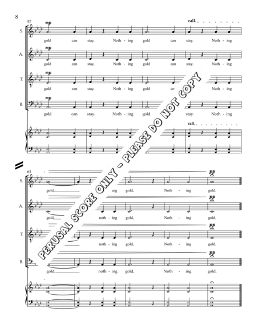 Nothing Gold Can Stay 4-Part scores gallery preview page 9