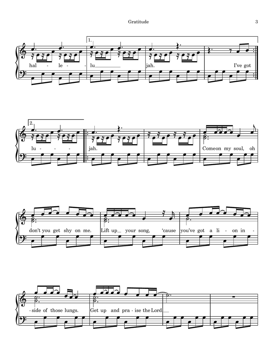 Gratitude Piano Solo scores gallery preview page 3