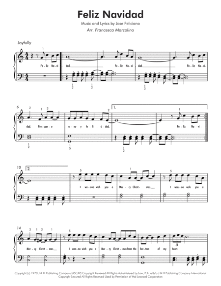 Feliz Navidad (Easy Piano) image number null