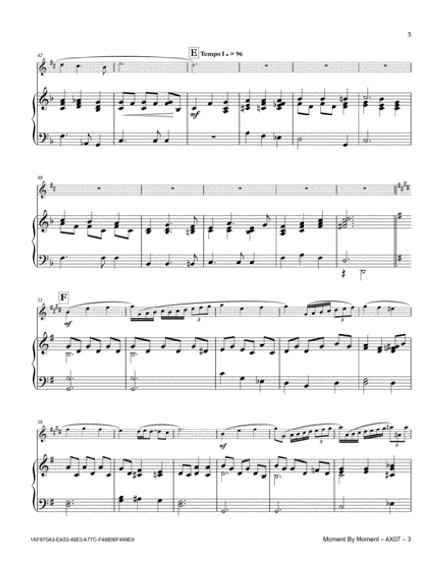 Moment By Moment Alto Saxophone scores gallery preview page 3