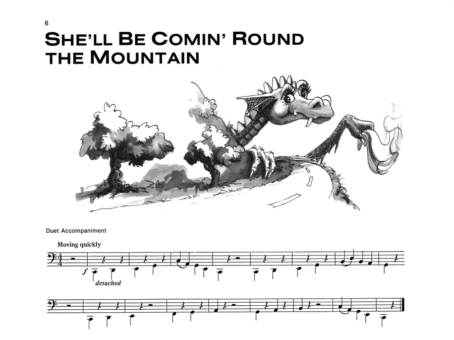 She'll Be Comin' 'Round the Mountain - Piano Solo (with Optional Duet Accompaniments) Piano scores gallery preview page 1