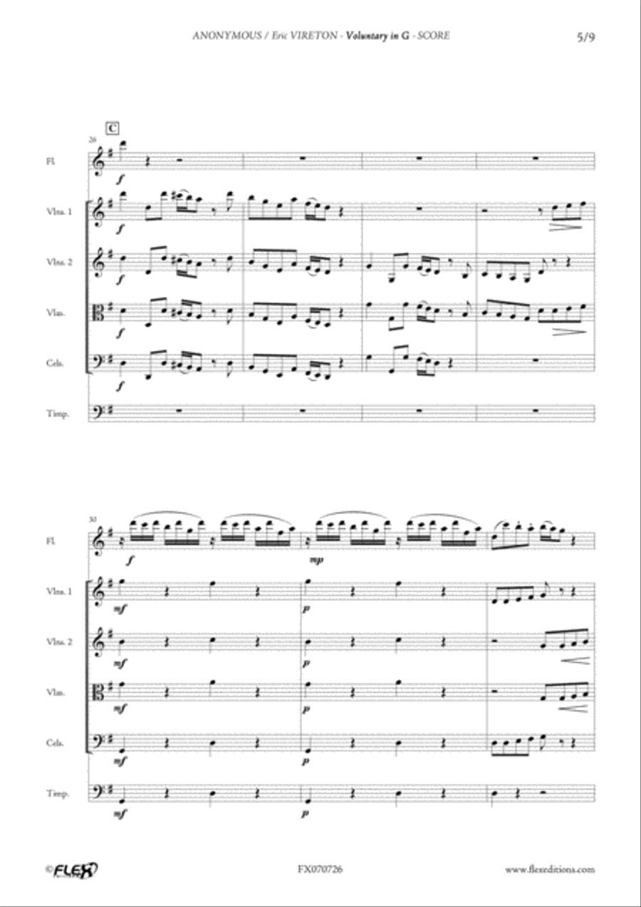 Volontary in G Volontary in G String Orchestra scores gallery preview page 5