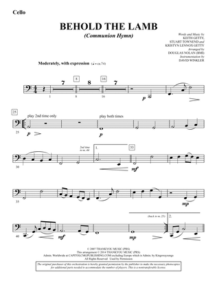 Behold the Lamb (Communion Hymn) - Cello