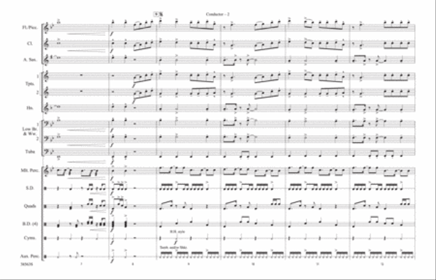 Super Bass: Score Marching Band scores gallery preview page 2