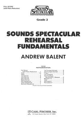 Book cover for Sounds Spectacular Rehearsal Fundamentals