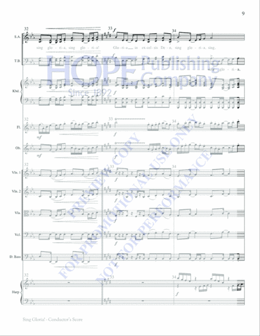 Sing Gloria! Flute scores gallery preview page 10